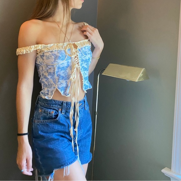 Toile French Inspired Corset Top - Picture 3 of 4